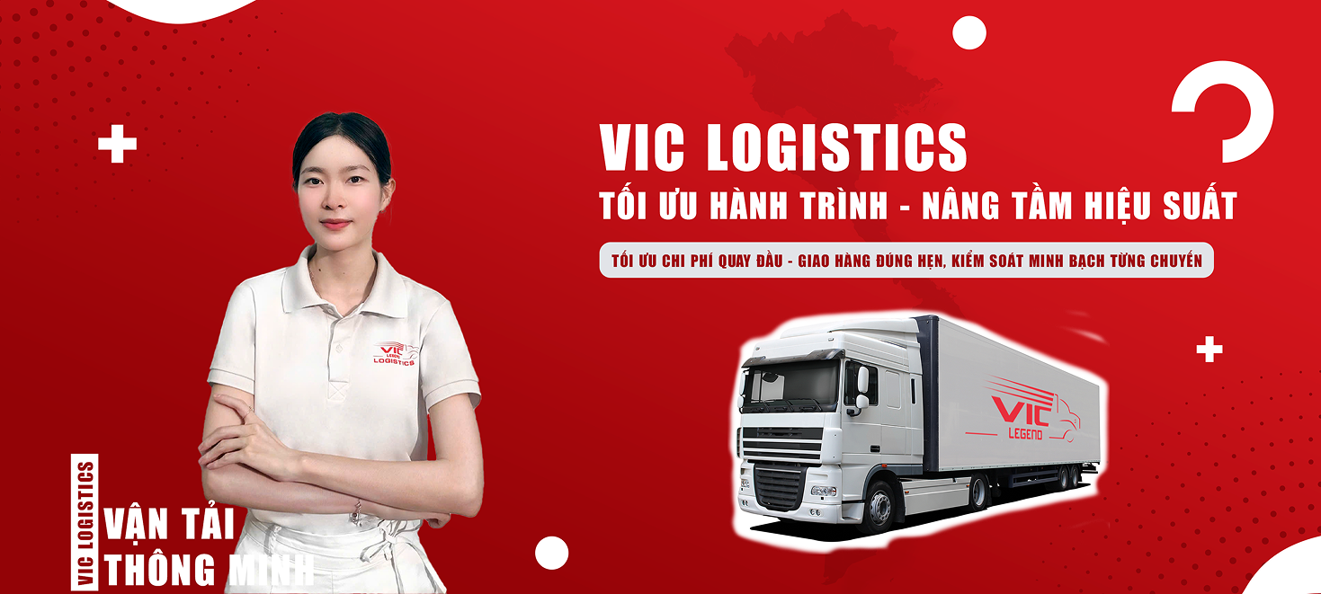 Banner vận tải đường bộ VIC Logistics